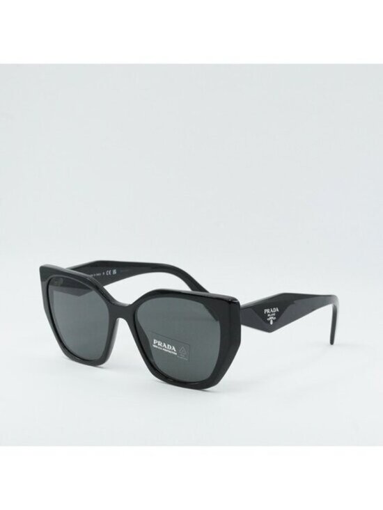 Prada PR19ZS 1AB5S0 Sunglasses Black Square Frame, Dark Grey Lenses main image 10